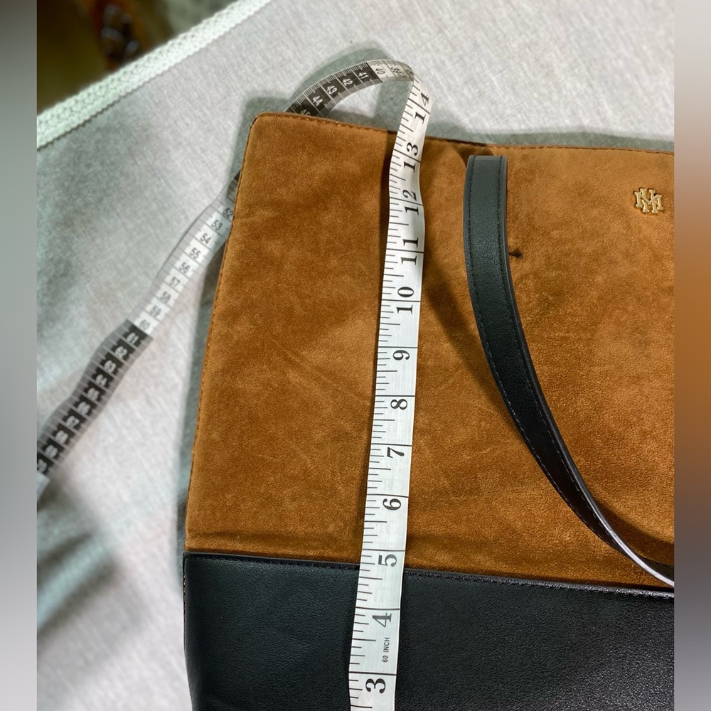 ❤️❤️❤️Mark & Hall Y2K Large Oversized Brown & Black Leather Suede Shoulder Tote - Picture 11 of 11